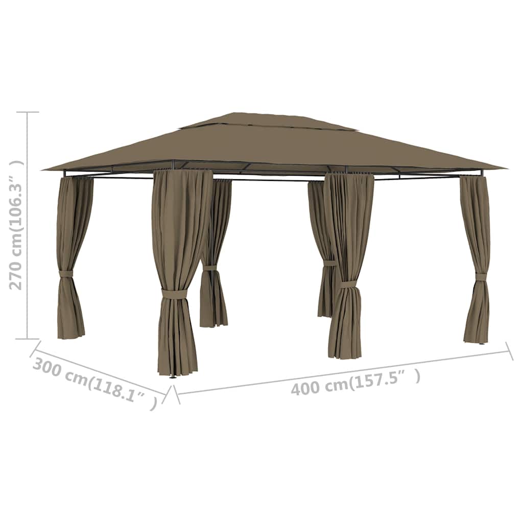 Paviljong Med Draperier 4X3 M 180 G/M²
