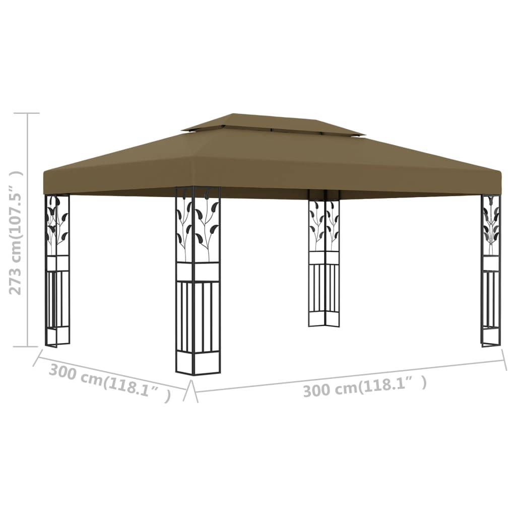 Paviljong Dubbla Tak 3X4 M 180 G/M²