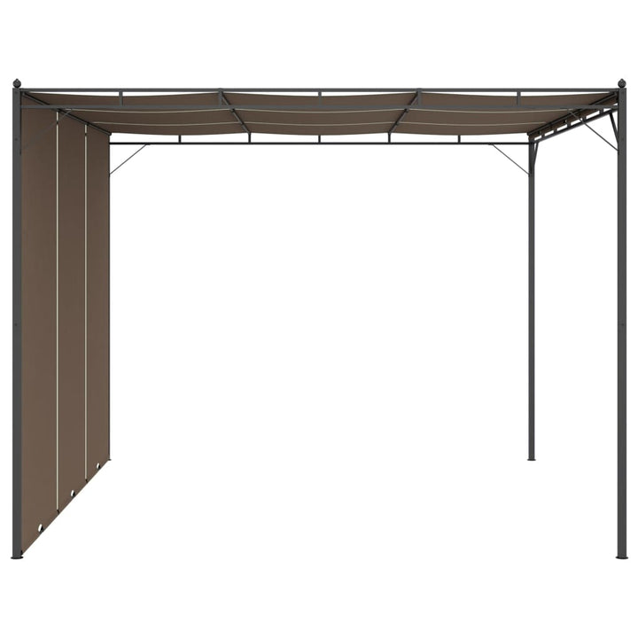 Trädgårdspaviljong Med Draperier 3X3X2,25 M Taupe