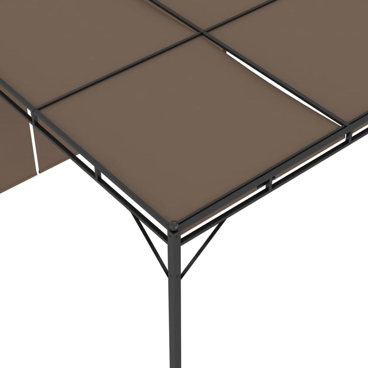 Trädgårdspaviljong Med Draperier 3X3X2,25 M Taupe