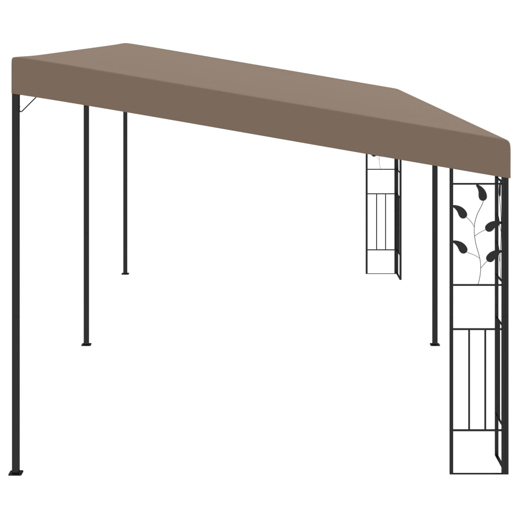 Väggmonterad Paviljong 6X3X2,5 M Taupe