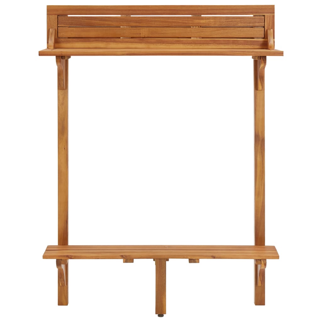 Balkongbord 90X37X122,5 Cm Massivt Akaciaträ