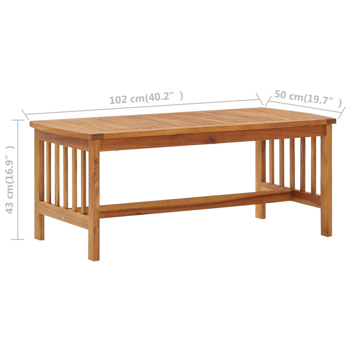 Soffbord 102X50X43 Cm Massivt Akaciaträ