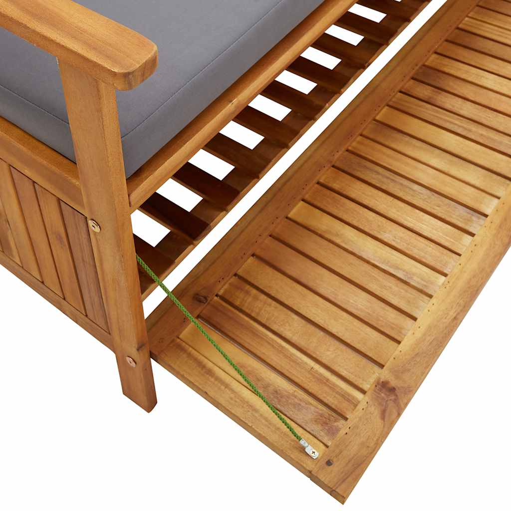 Förvaringsbänk 120 Cm Massivt Akaciaträ