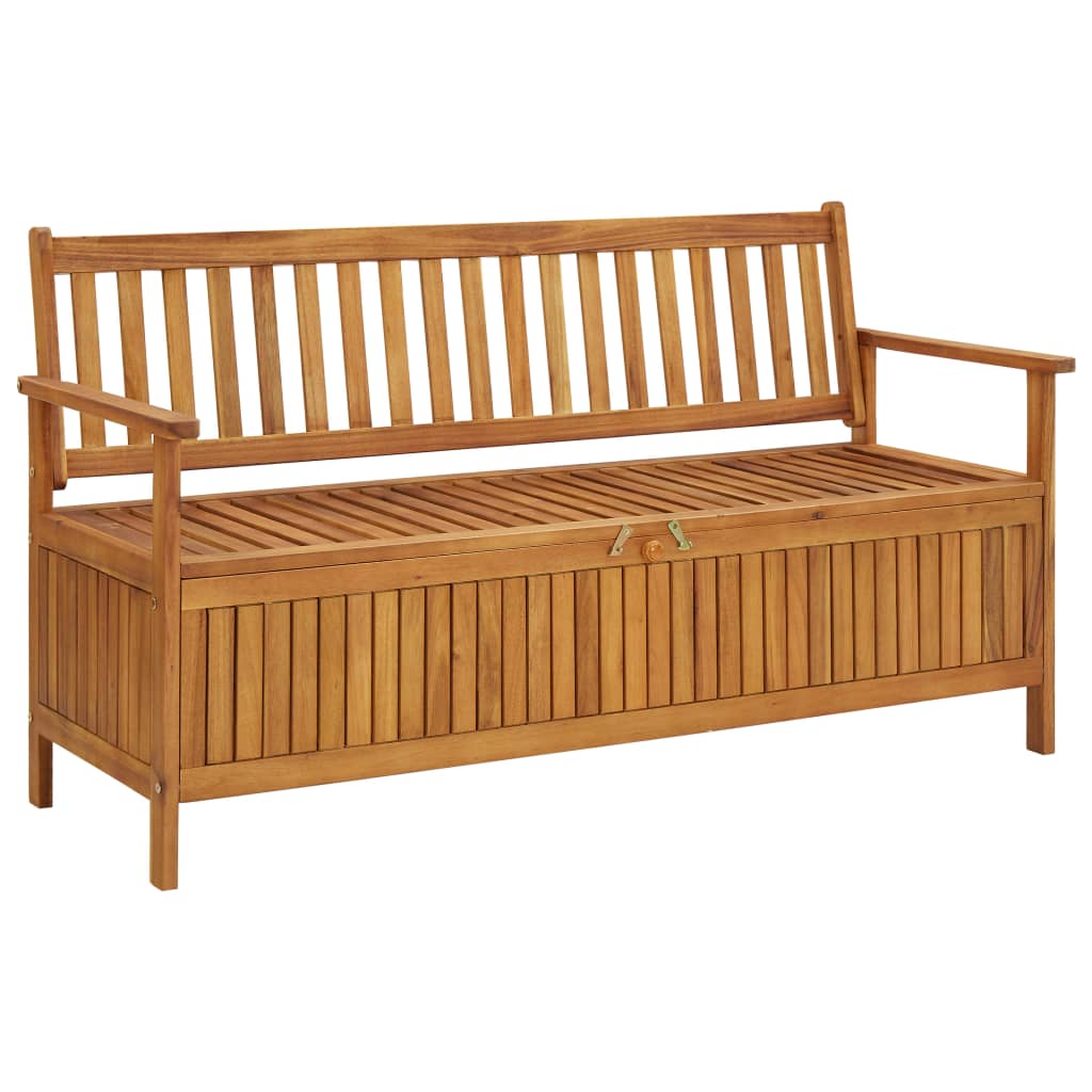 Förvaringsbänk 148 Cm Massivt Akaciaträ