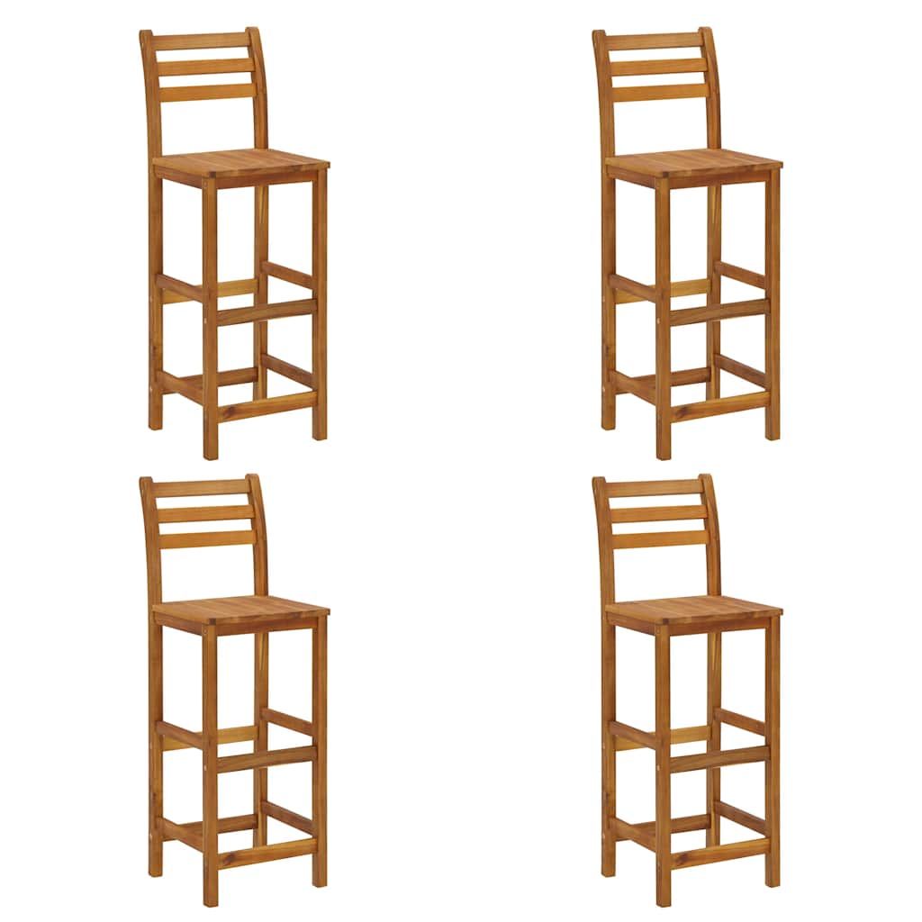 Barstolar 4 St Massivt Akaciaträ