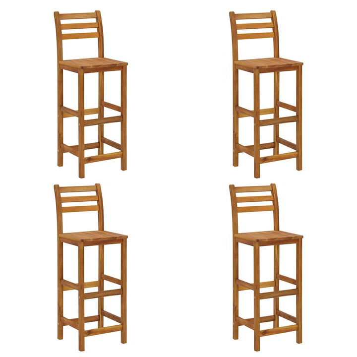 Barstolar 4 St Massivt Akaciaträ
