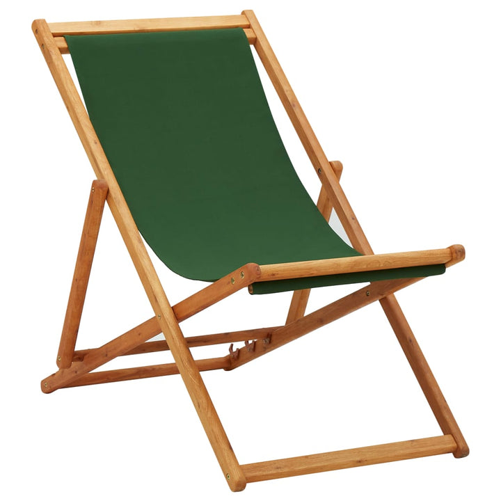 Hopfällbar Strandstol Tyg Och Träram