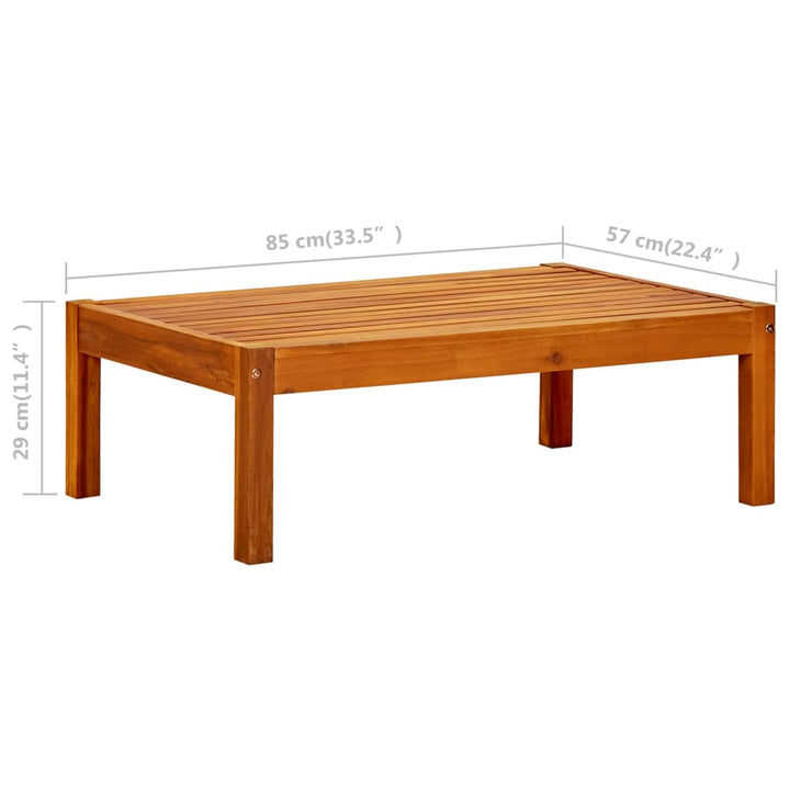 Trädgårdsbord 85X57X29 Cm Massivt Akaciaträ