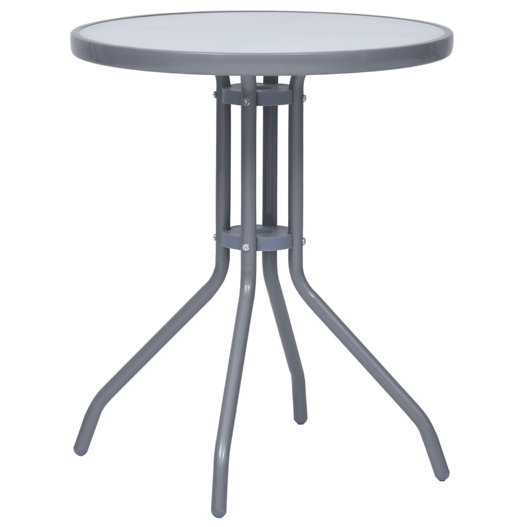 Trädgårdsbord 60 Cm Stål Och Glas