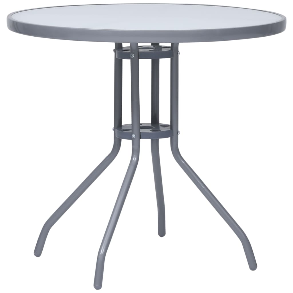 Trädgårdsbord 60 Cm Stål Och Glas