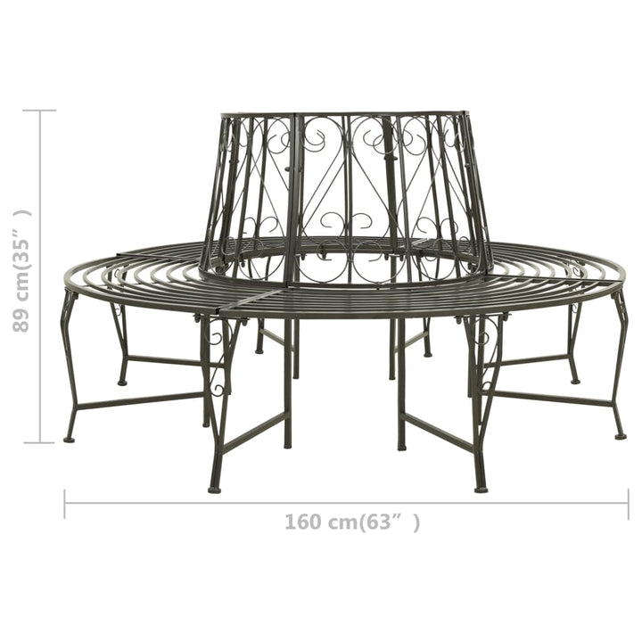 Trädbänk 160 Cm Stål