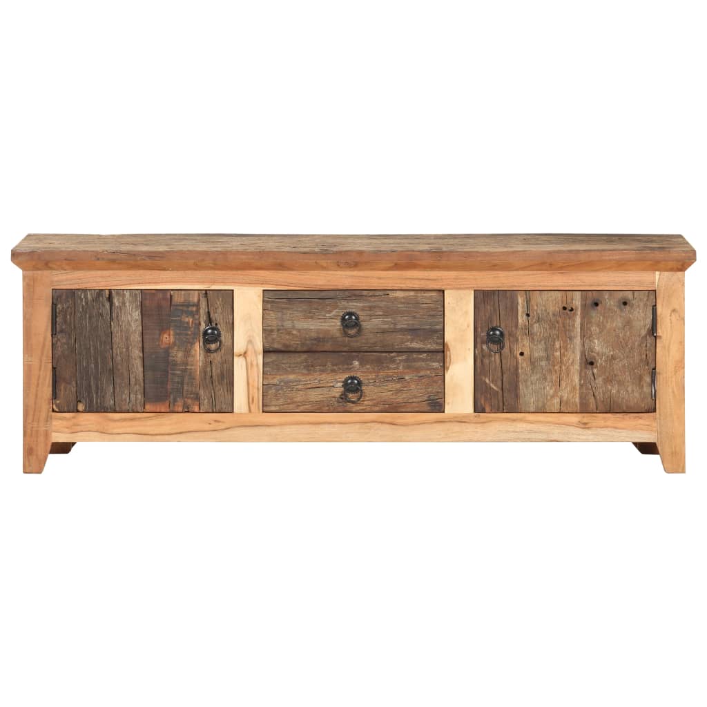 Tv-Bänk 120X30X40 Cm Massivt Akaciaträ Och Återvunnet Trä
