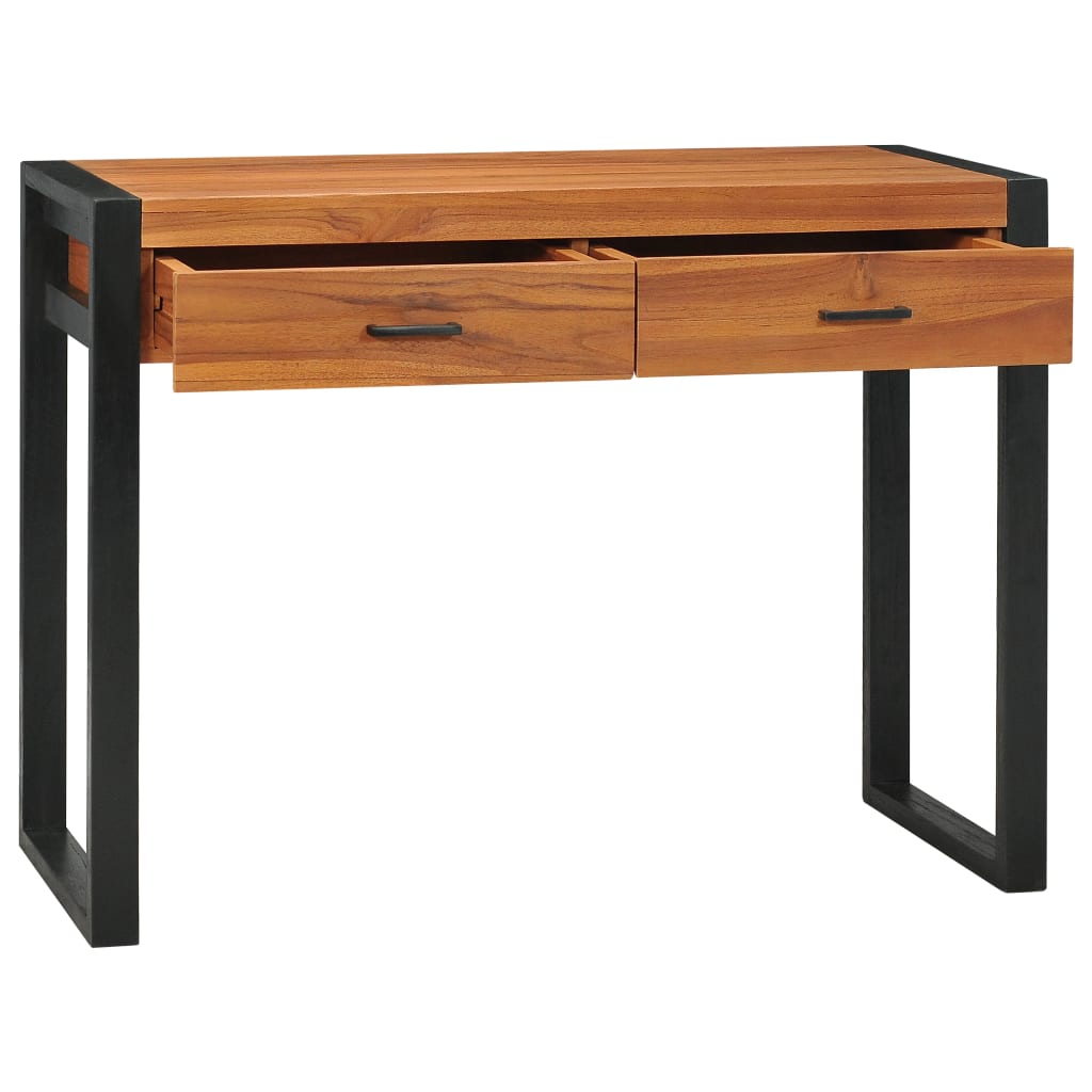 Skrivbord Med 2 Lådor Teak