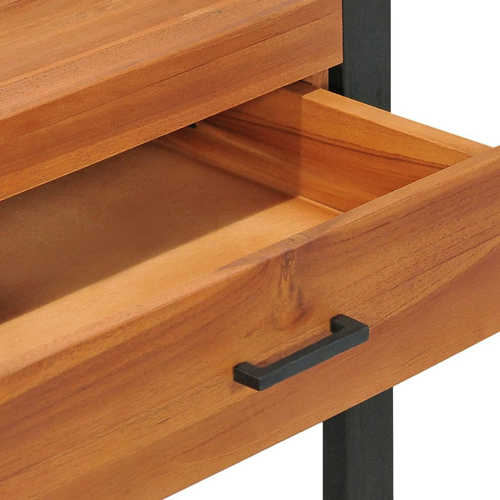 Skrivbord Med 2 Lådor Teak