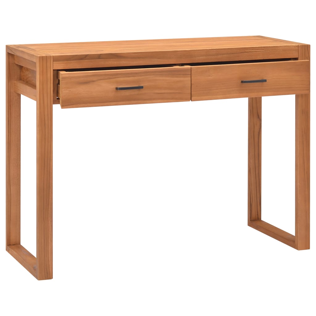 Skrivbord Med 2 Lådor Teak