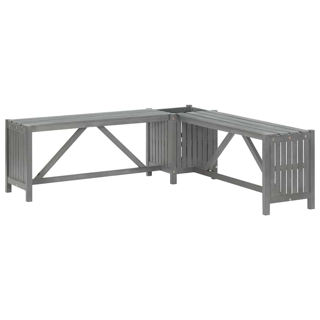 Hörnbänk Med Odlingslåda 117 Cm Massivt Akaciaträ