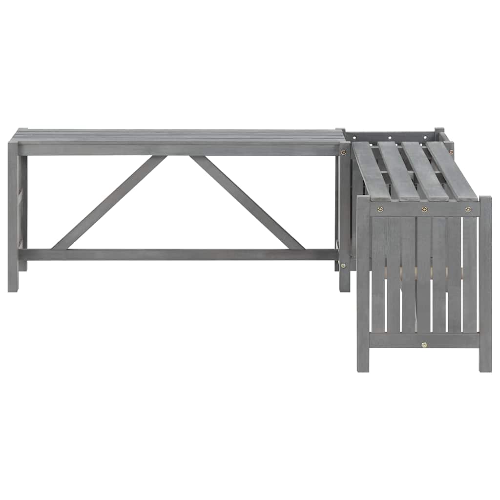 Hörnbänk Med Odlingslåda 117 Cm Massivt Akaciaträ