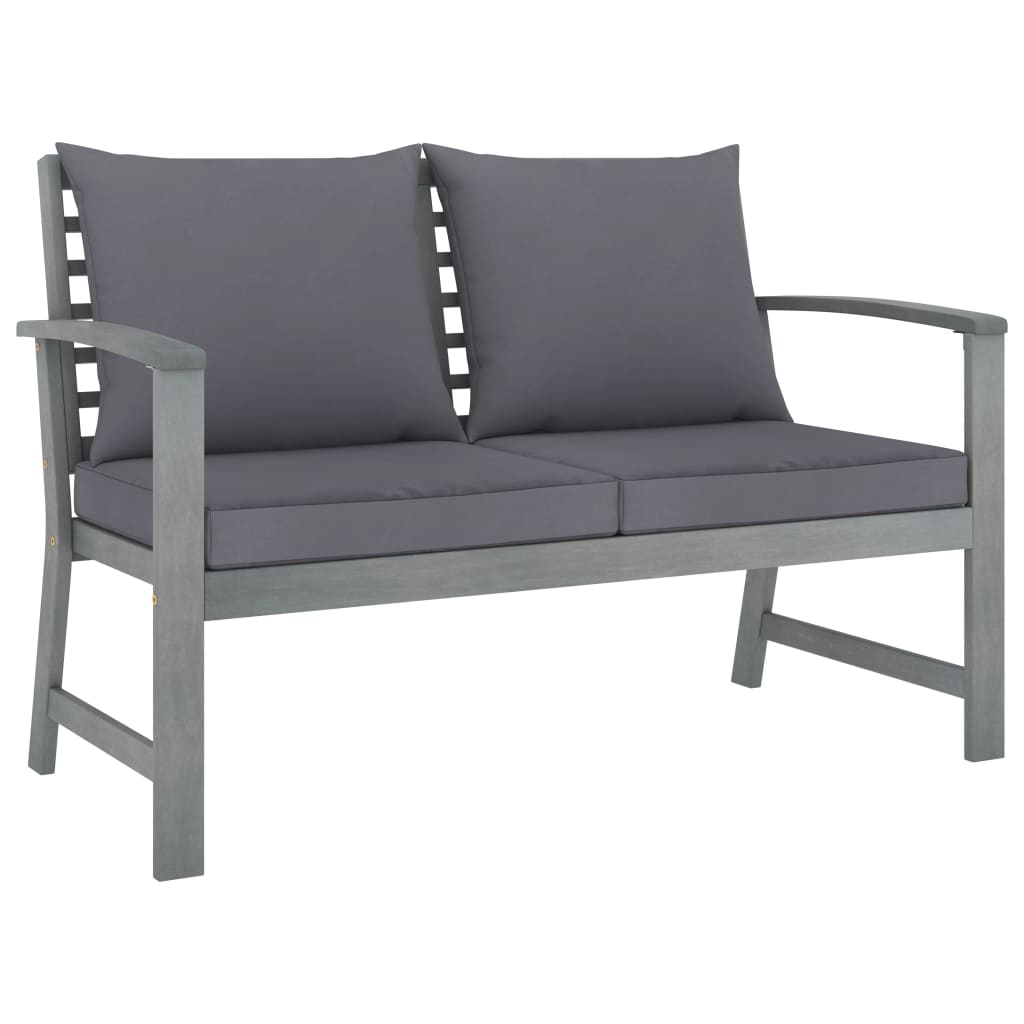 Trädgårdsbänk 120 Cm Mörk Dyna Massivt Akaciaträ