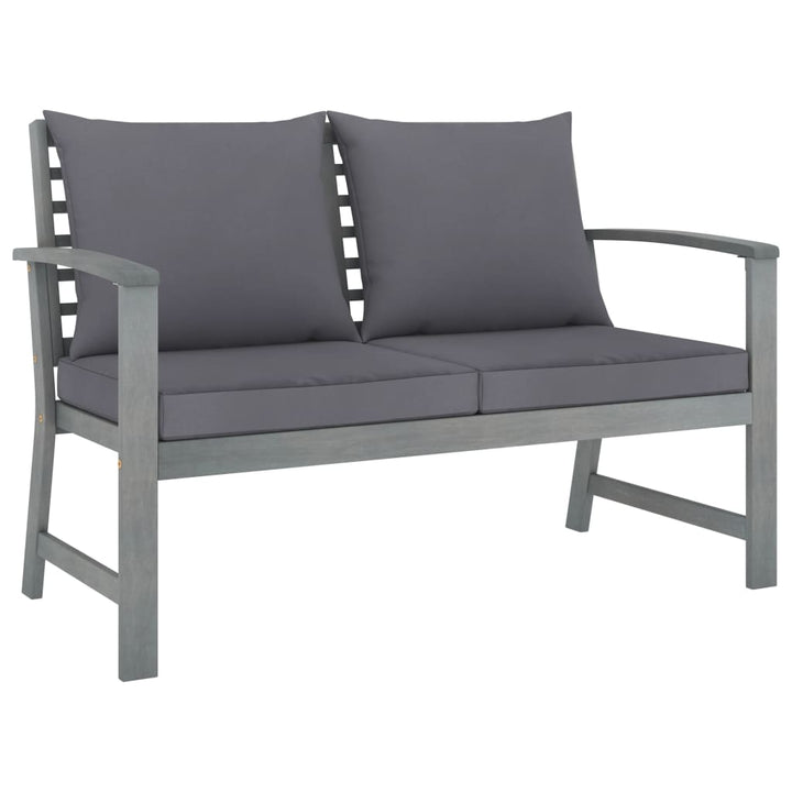 Trädgårdsbänk 120 Cm Mörk Dyna Massivt Akaciaträ