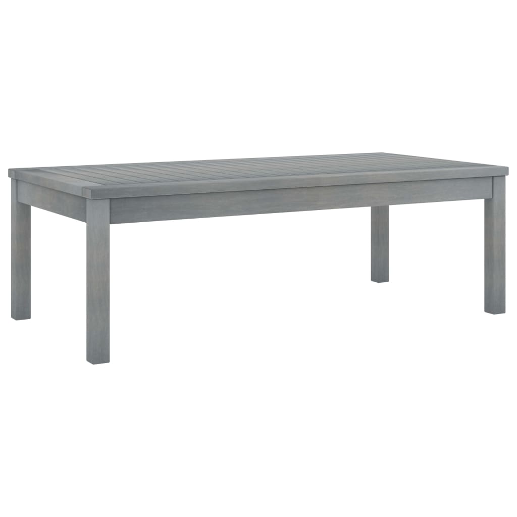 Soffbord 100X50X33 Cm Grått Massivt Akaciaträ