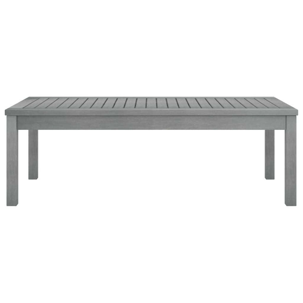 Soffbord 100X50X33 Cm Grått Massivt Akaciaträ