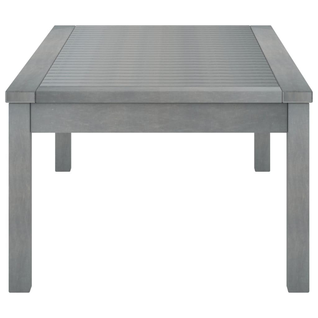 Soffbord 100X50X33 Cm Grått Massivt Akaciaträ