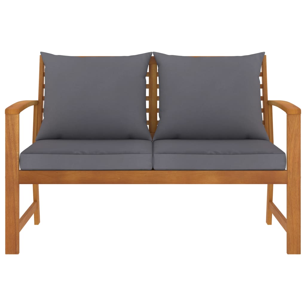 Trädgårdsbänk 120 Cm Mörk Dyna Massivt Akaciaträ