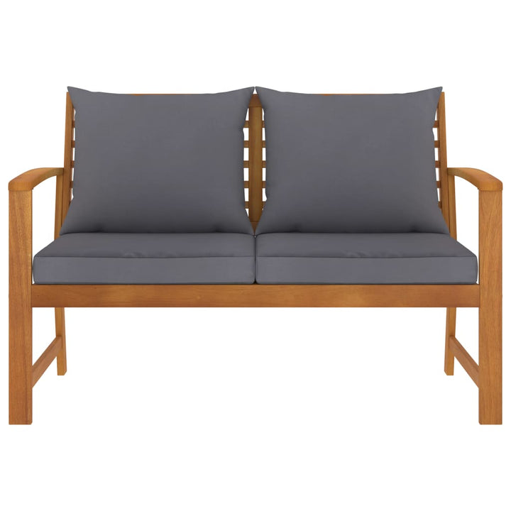 Trädgårdsbänk 120 Cm Mörk Dyna Massivt Akaciaträ