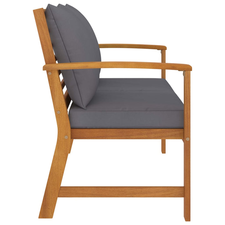 Trädgårdsbänk 120 Cm Mörk Dyna Massivt Akaciaträ