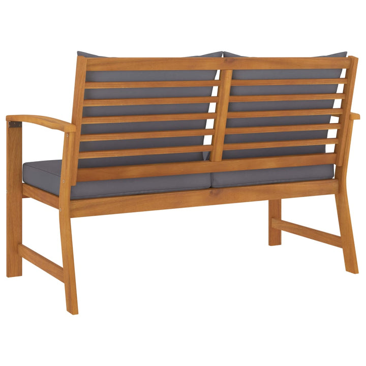 Trädgårdsbänk 120 Cm Mörk Dyna Massivt Akaciaträ