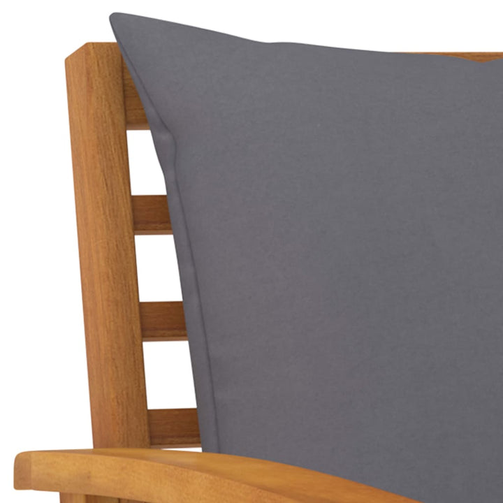 Trädgårdsbänk 120 Cm Mörk Dyna Massivt Akaciaträ