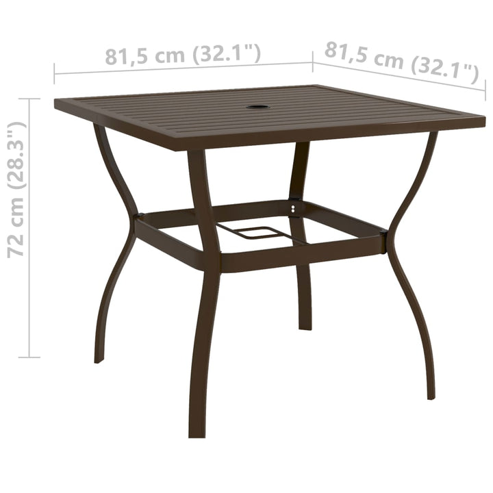 Trädgårdsbord 81,5X81,5X72 Cm Stål