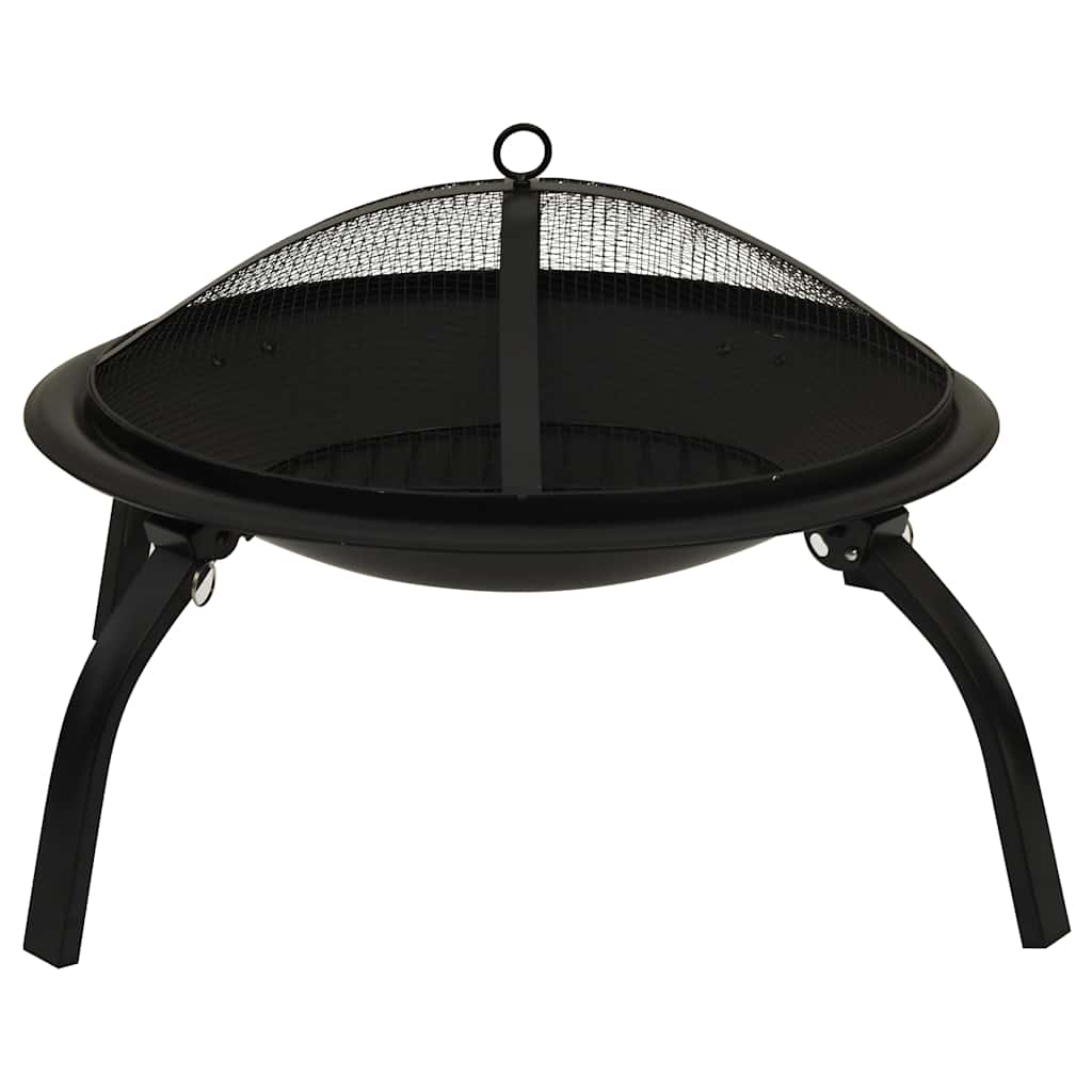 2-I-1 Eldstad Med Grill Och Eldgaffel 56X56X49 Cm Stål