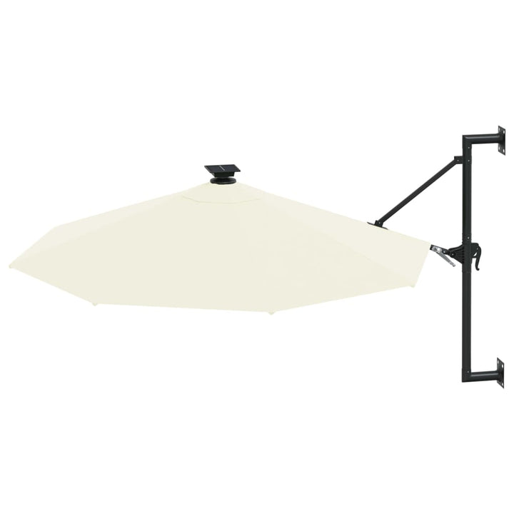 Väggmonterat Trädgårdsparasoll Med Leds 300 Cm