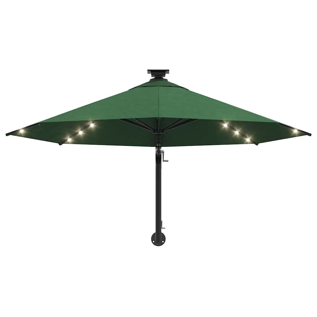 Väggmonterat Trädgårdsparasoll Med Leds 300 Cm