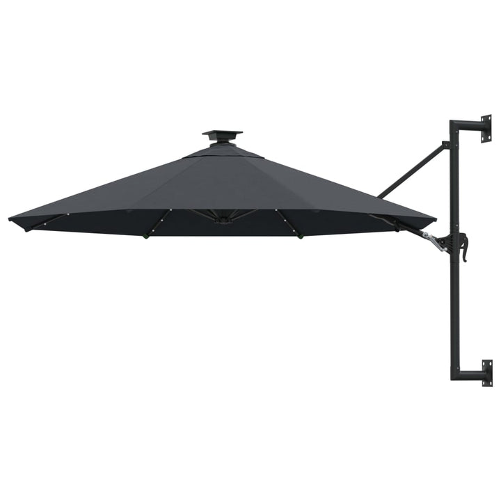 Väggmonterat Trädgårdsparasoll Med Leds 300 Cm