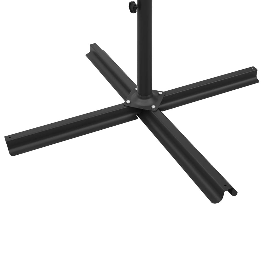 Dubbelt Trädgårdsparasoll Med Stålstång 600X300 Cm