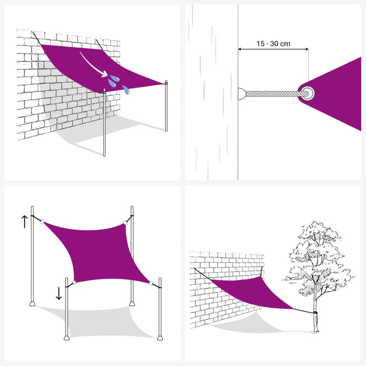 Solsegel Oxfordtyg Rektangulärt 3X4,5 M