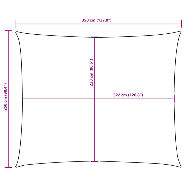 Solsegel Oxfordtyg Rektangulärt 2,5X3,5 M Terrakotta
