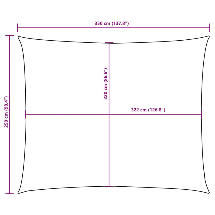 Solsegel Oxfordtyg Rektangulärt 2,5X3,5 M