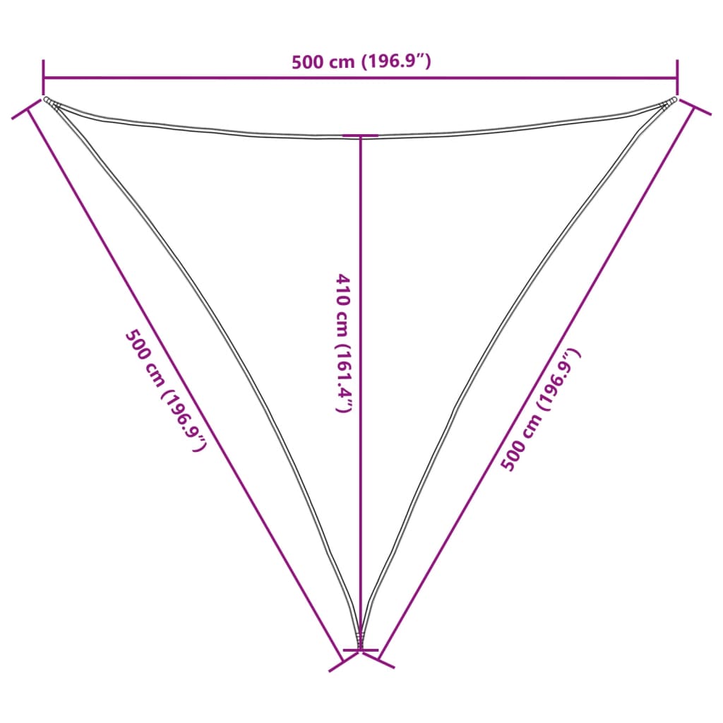 Solsegel Oxfordtyg Trekantigt