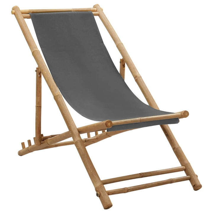 Solstol Bambu Och Kanvas