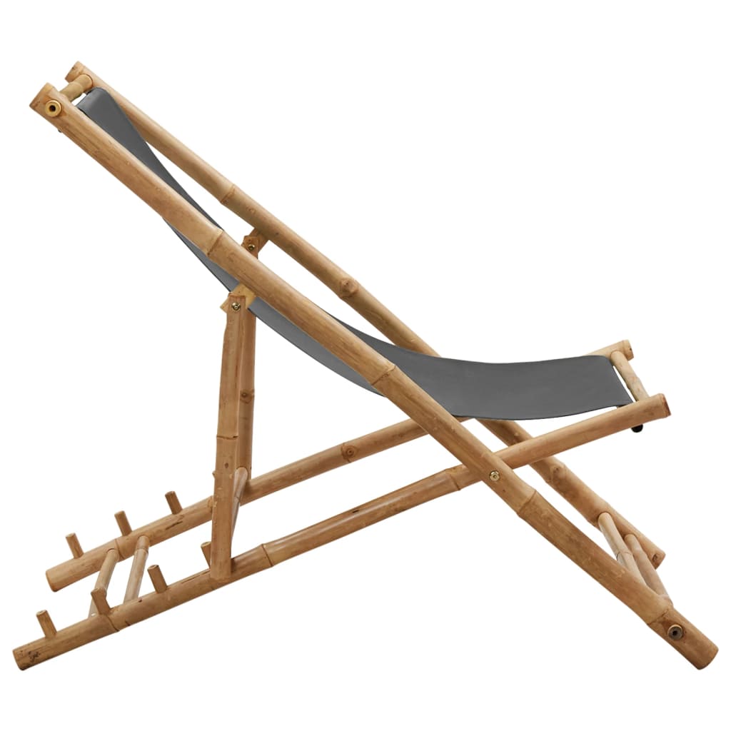 Solstol Bambu Och Kanvas