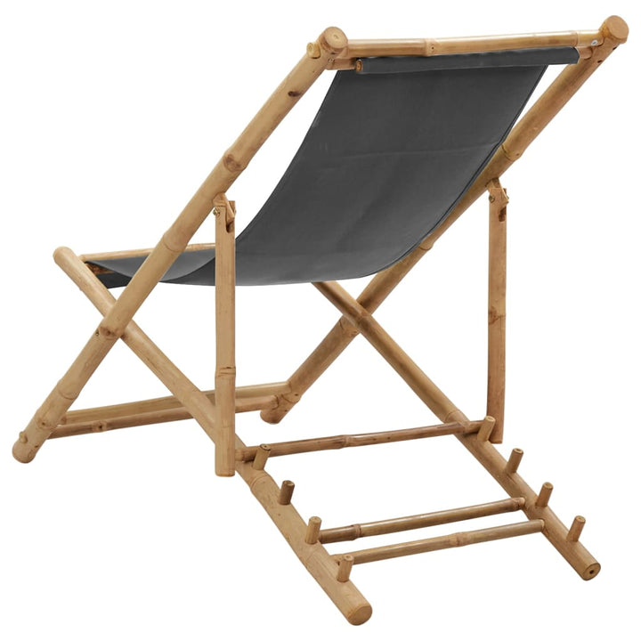 Solstol Bambu Och Kanvas