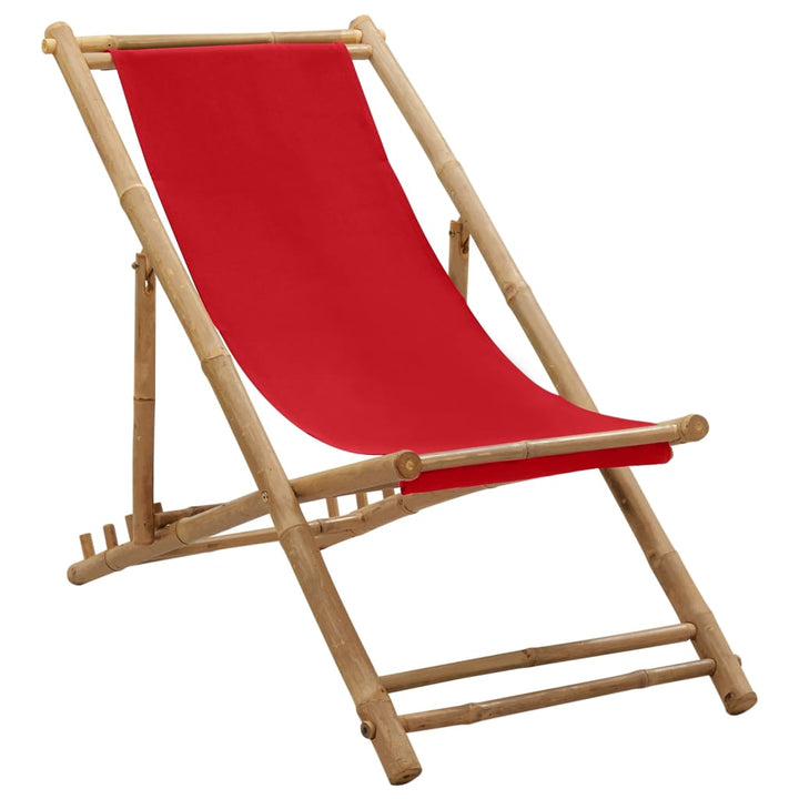 Solstol Bambu Och Kanvas