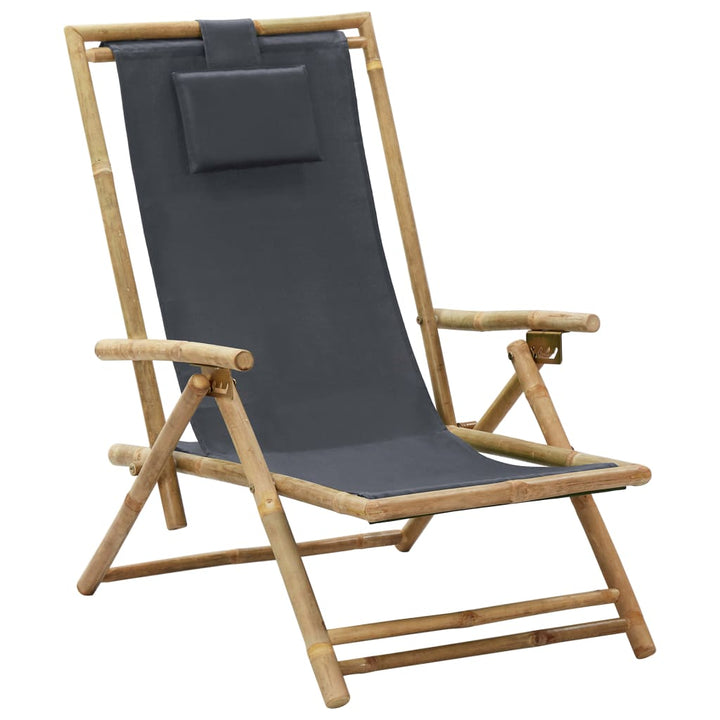 Reclinerstol Bambu Och Tyg