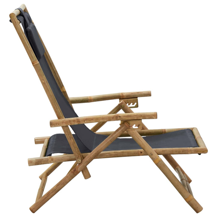 Reclinerstol Bambu Och Tyg