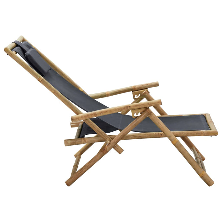 Reclinerstol Bambu Och Tyg