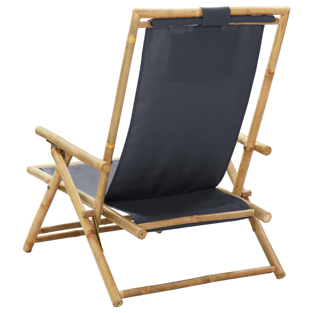Reclinerstol Bambu Och Tyg